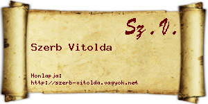 Szerb Vitolda névjegykártya